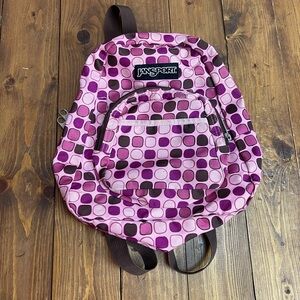 Jansport mini back pack pink mod print vintage Y2K